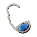 Handbag Hanger with Blue Crystal Accent